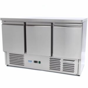 3-Door Refrigerated Base Cabinet 137cm (Stainless Steel Top)