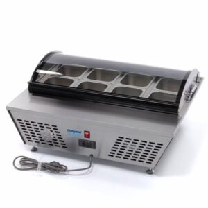 Countertop Saladette Fridge, Stainless Steel, 67L (8x GN 1/6 Included)