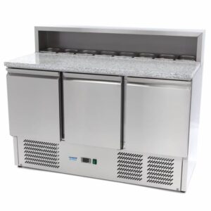 3-Door Pizza Prep Counter 137cm (Granite Top)