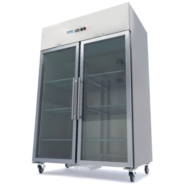 Congelatore 1 200 L con porta in vetro