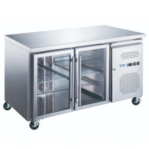 Glass Refrigerated Counter 2 Doors 136cm (Bar & Service)