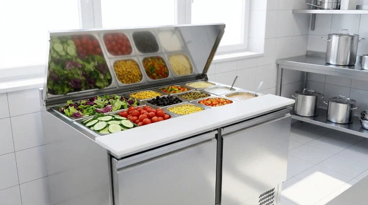 Pourquoi une saladette réfrigérée 2 portes reste le meilleur format pour un poste de préparation compact