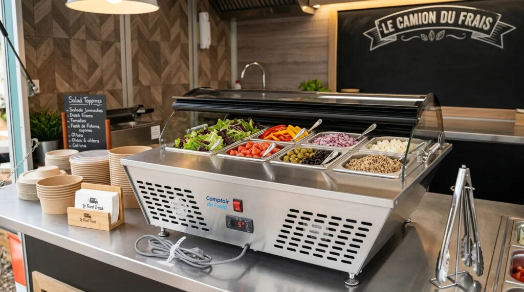 Quelle saladette réfrigérée choisir pour un food truck sans perdre de place ni de froid