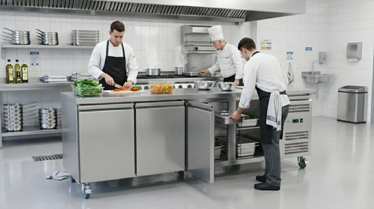 4-Door Refrigerated Counter: the right choice for a kitchen short on space