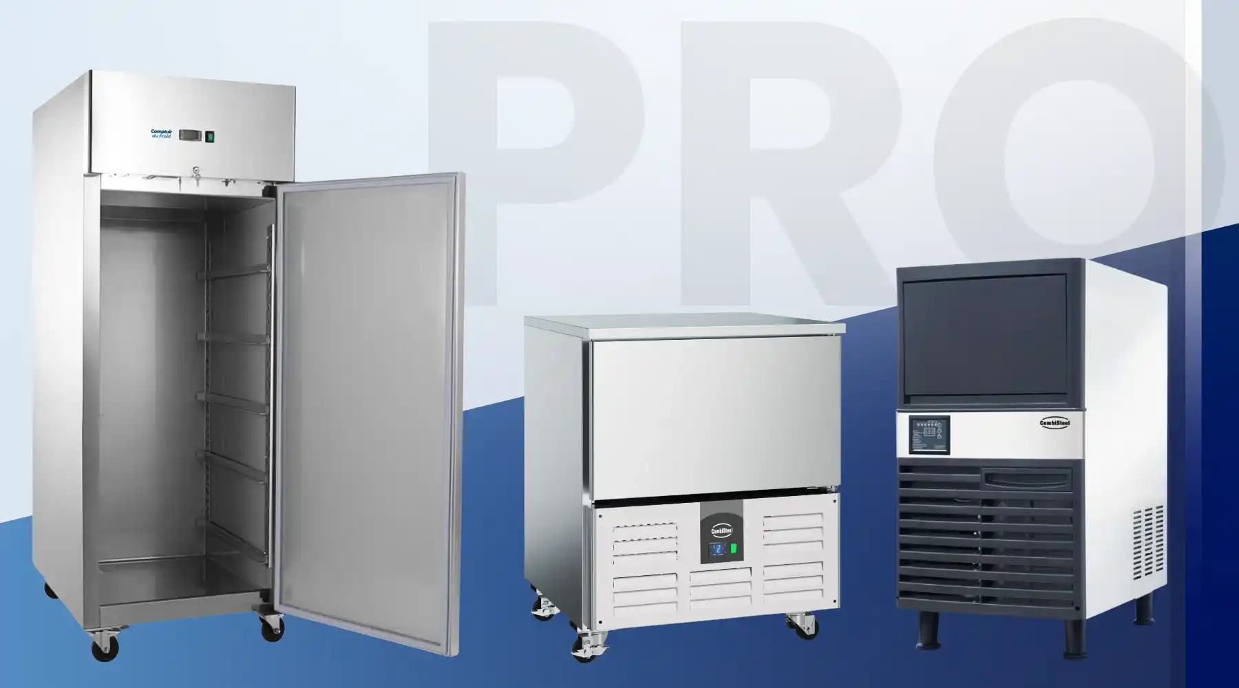 Professional refrigerated cabinet, blast chiller and ice maker